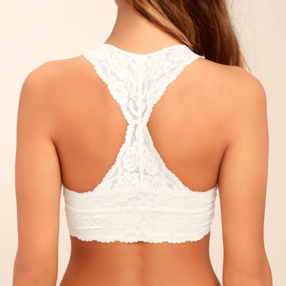 Cream Lace Bralette Bra - Picture 4 of 5